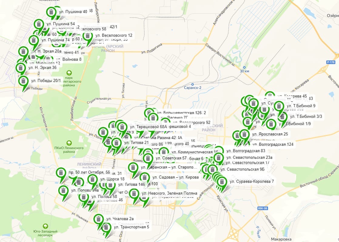 Погода по карте саранск. Севастопольская 23а Саранск на карте. Эко карта Саранск.